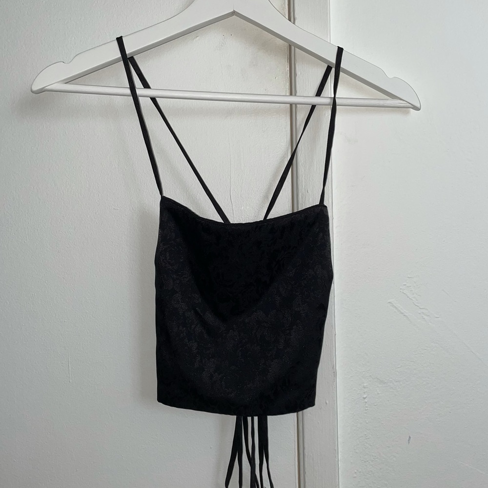 Satin Garage Crop Top